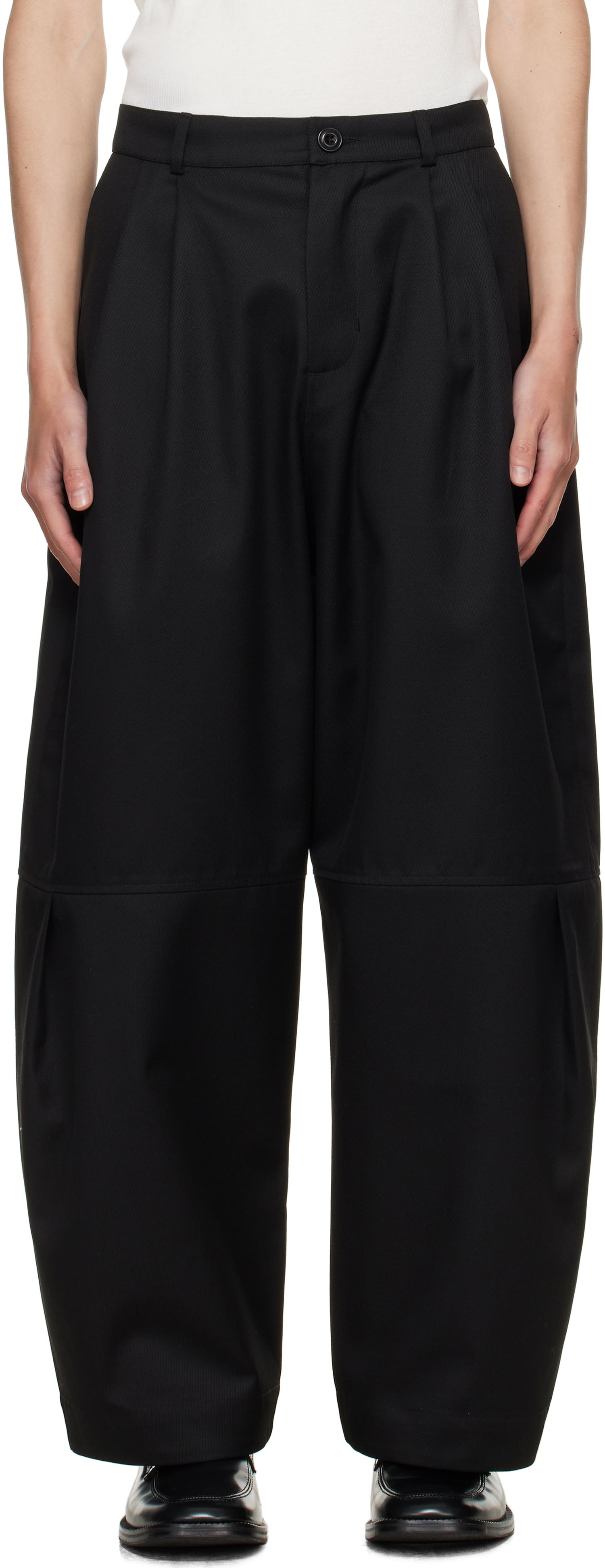 Панталони sage NATION SAGE NATION Zushi Pleated Trousers Черно | S091 ZUSHI TROUSER COTTON TWIL, 0