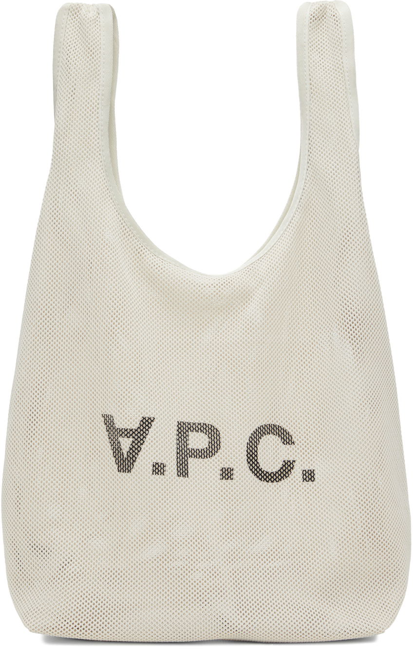 Голяма пазарска чанта A.P.C. Rebound Shopping Tote Bag Бяло | PSAEU-H61679, 0