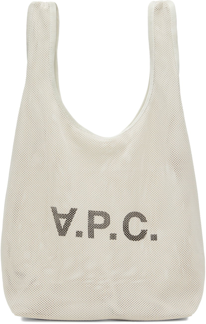 Голяма пазарска чанта A.P.C. Rebound Shopping Tote Bag Бяло | PSAEU-H61679