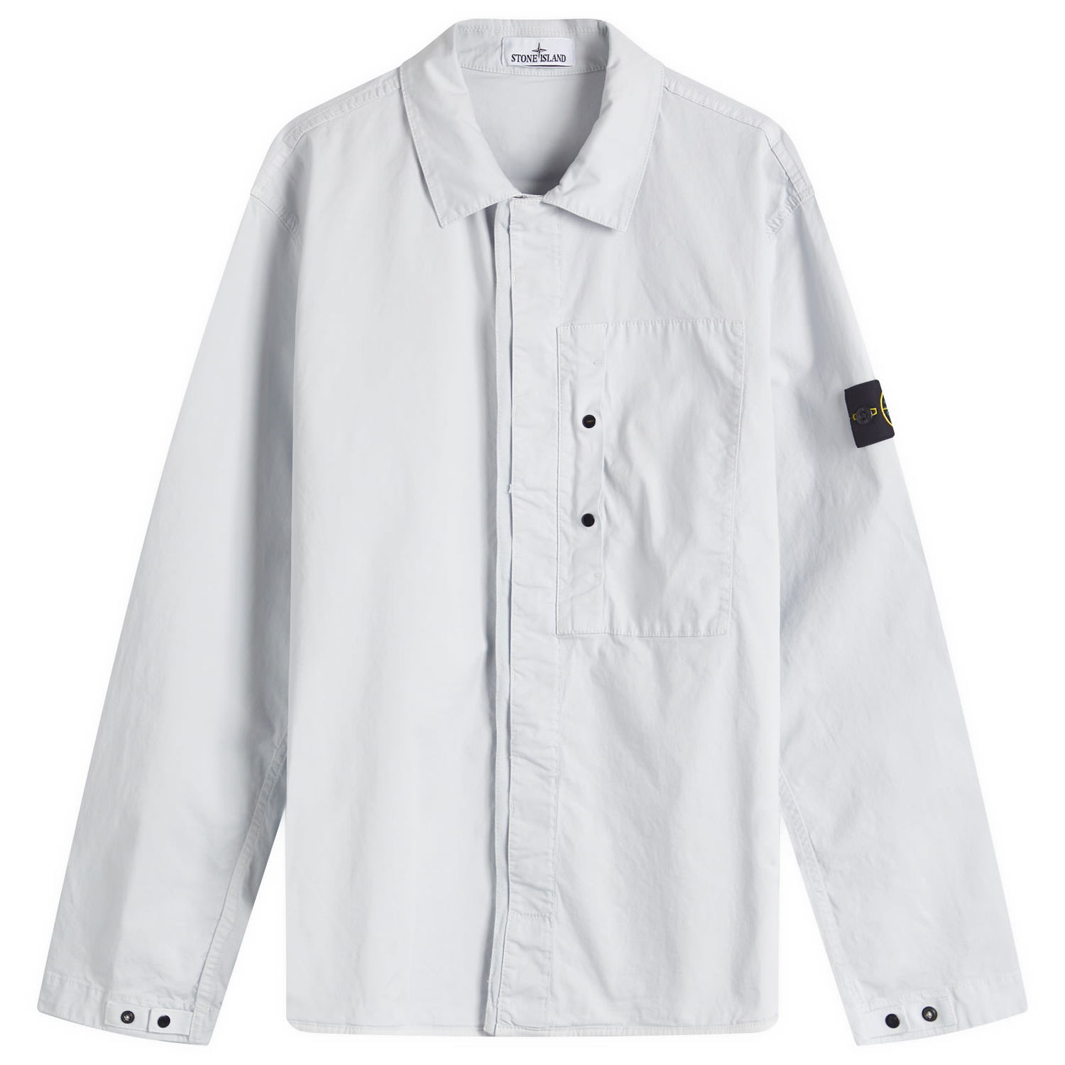 Риза Stone Island Stone Island Supima Cotton Twill Stretch-TC Button Shirt Jacket Сиво | K1S151200033-V0041, 0