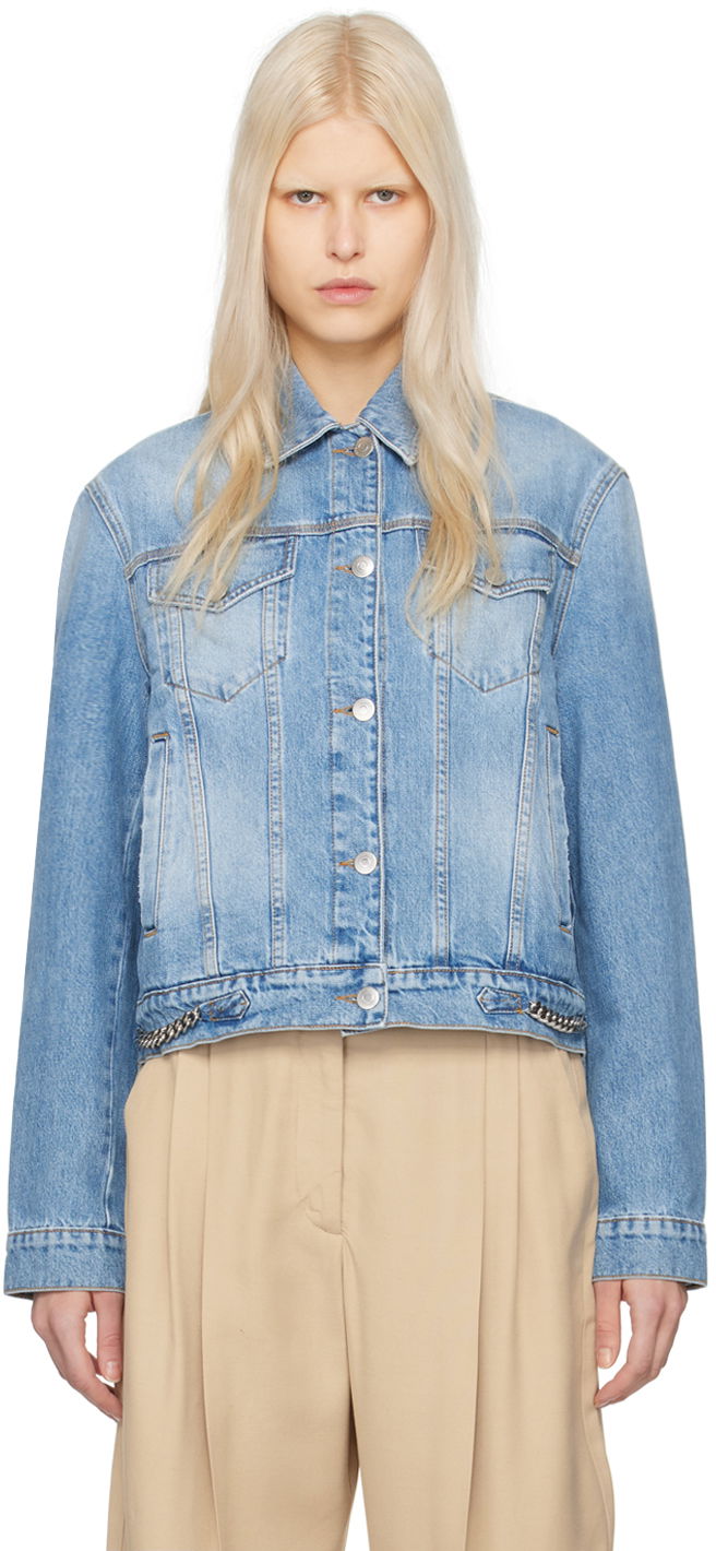 Яке Stella McCartney Stella McCartney Chain Denim Jacket Синьо | 6D02393SPH56, 0