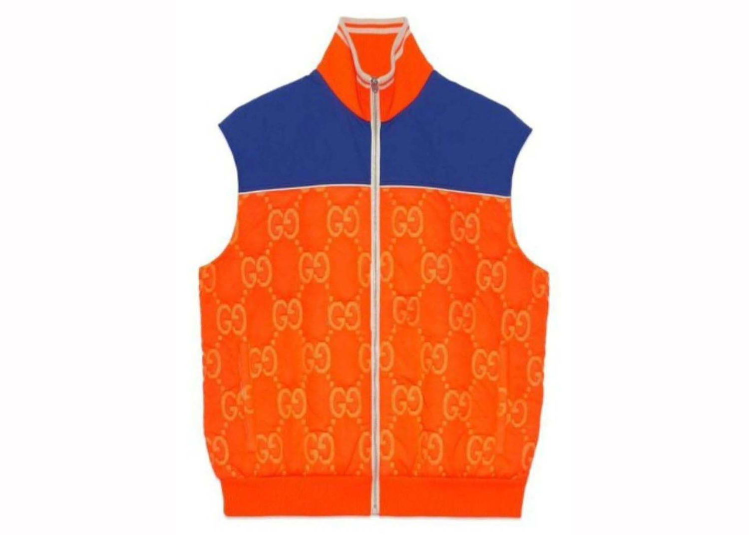 Жилетка Gucci Removable Sleeve GG Jacquard Jacket Orange/Blue Оранжево
 | 727322 XJE66 7548, 0