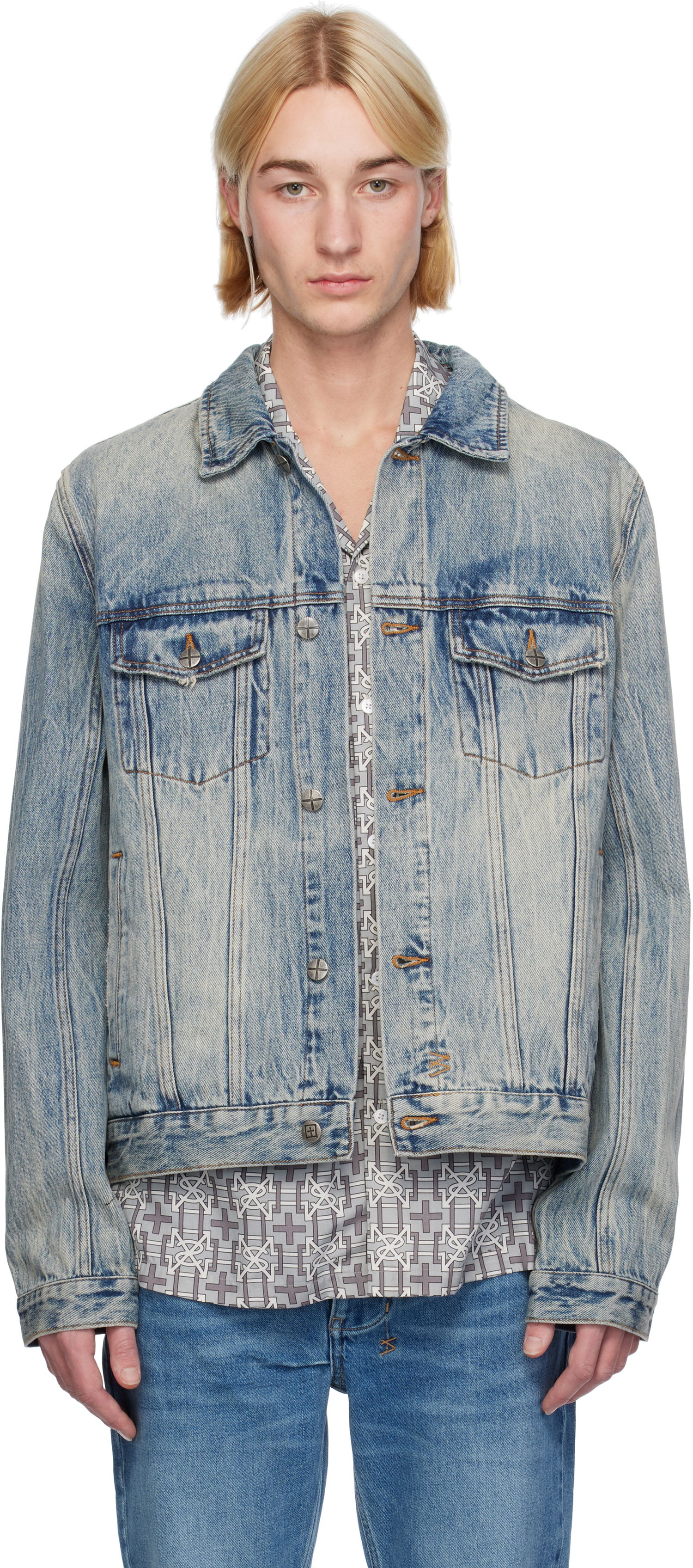 Яке Ksubi Classic Stairway Denim Синьо | MFA24JK011, 0