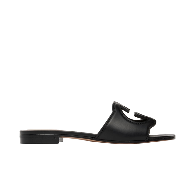 Interlocking G Flat Sandals "Black"