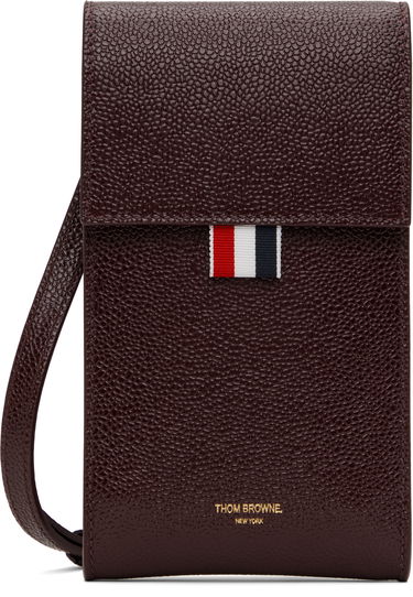Портфейл Thom Browne Leather Crossbody Phone Pouch Кафяво | MAC113A-03542, 0