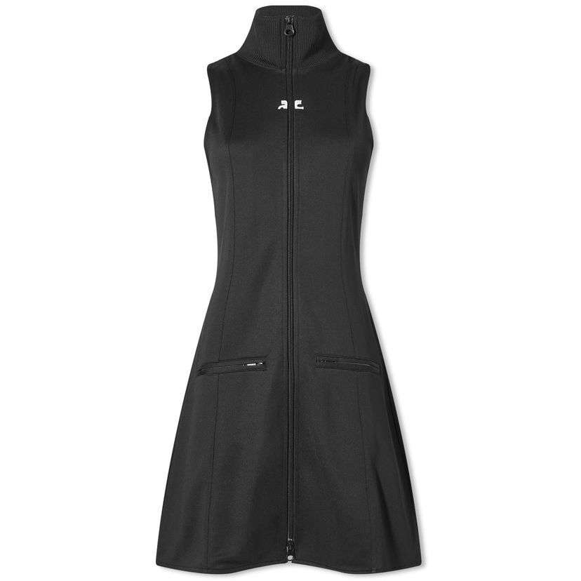 Pокля Courrèges Sleeveless Tracksuit Dress with Zippered Pockets Черно | 124JRO355JS0091-9999