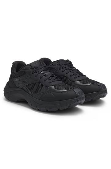 Облекло и аксесоари BOSS Mesh and Faux Leather Черно | 50548571, 0