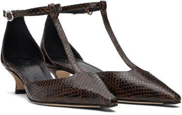 Грижа за обувките Aeyde Aeyde Liz T-Bar Kitten Heels Кафяво | A11-PU0596006003-225, 3