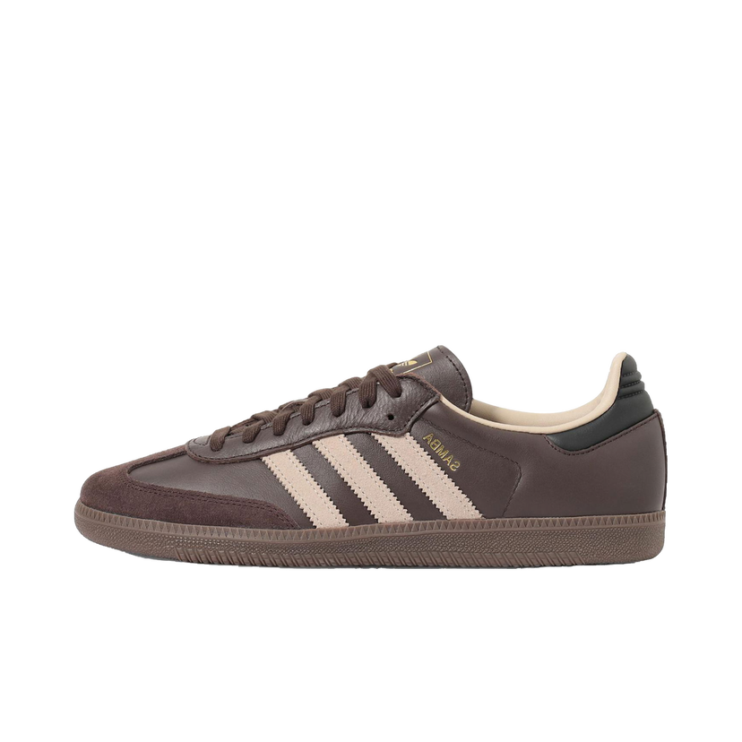 Кецове и обувки adidas Originals Samba OG Dark Brown Beige Gum Кафяво | JI0217