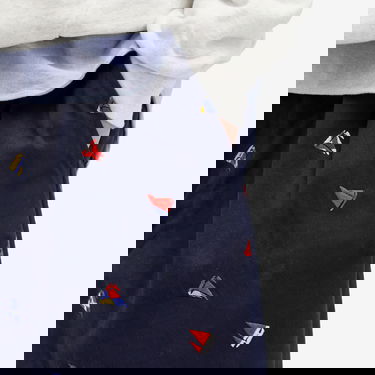 Панталони BEAMS Beams Plus 2 Pleat Embroidered Trousers, Size Small Тъмно синьо | 3823-0172-874-79, 5