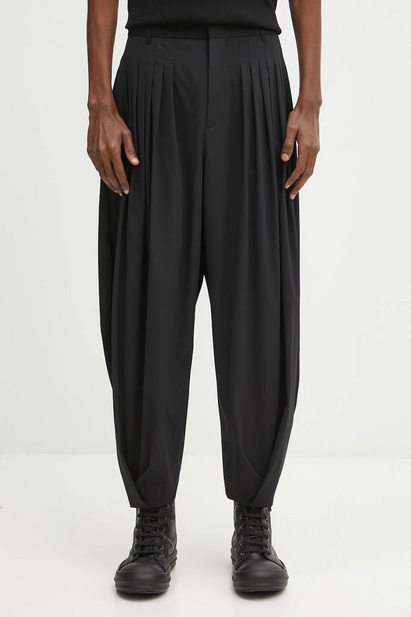 Панталони ADER ERROR Pleated Wide-Leg Slacks Черно | BO01FWSA0206BK