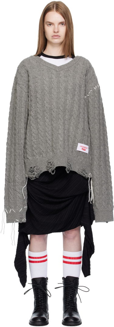Пуловер Charles Jeffrey Loverboy Charles Jeffrey LOVERBOY Label Cable Knit Sweater Сиво | 52090301, 0