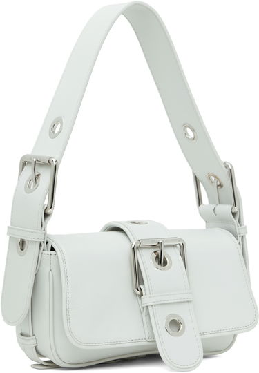 Чанта през рамо BY FAR BY FAR Eloise Creased Leather Shoulder Bag Бяло | MWBSB015CL034WH025PL, 1