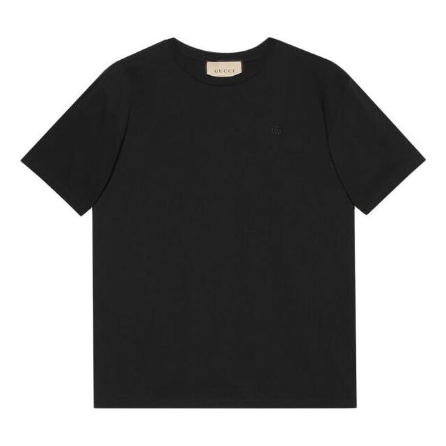 Тениска Gucci Jersey T-Shirt With Double G Черно | 548334-XJEJF-1043, 0