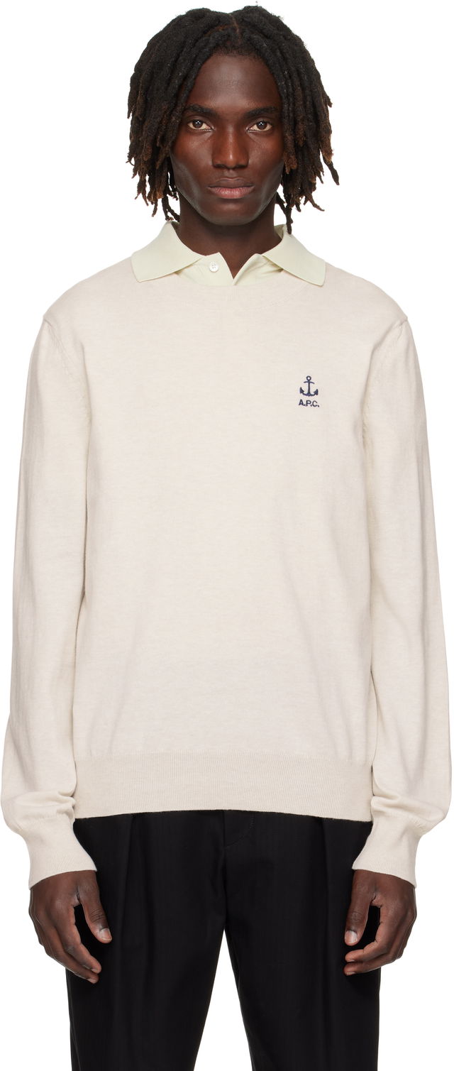 A.P.C. Gabin Anchor Logo Knit Sweater