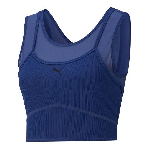 Сутиен Puma Studio Layered Crop Top Синьо | 520223-12, 0