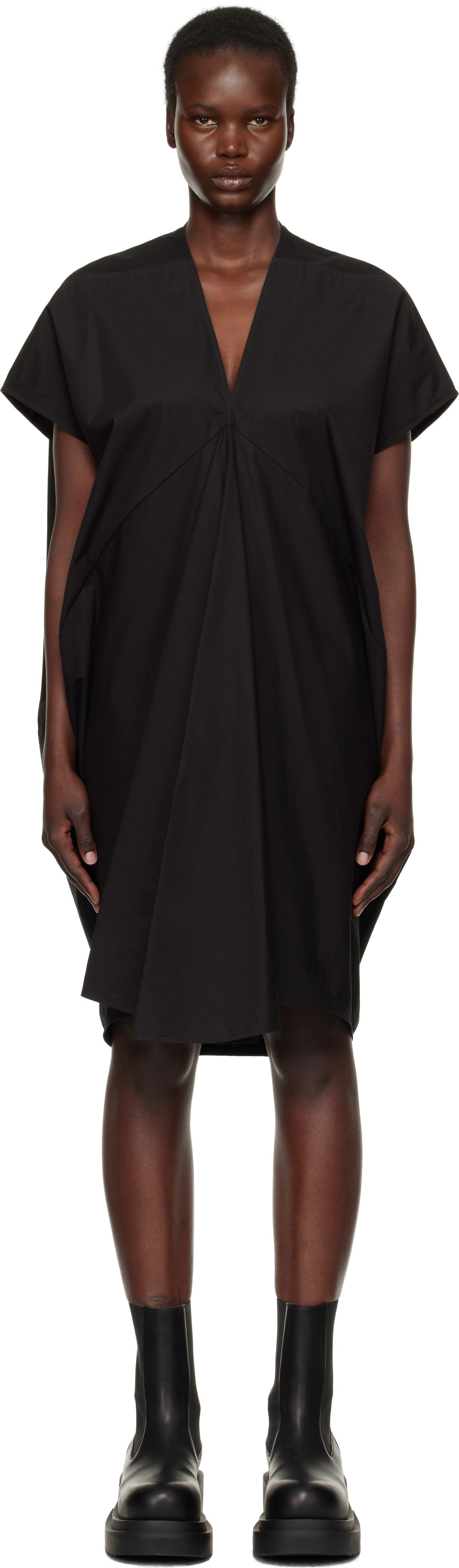 Pокля Rick Owens Rick Owens Hollywood Tommykite V Minidress Черно | RP01E7556 P, 0