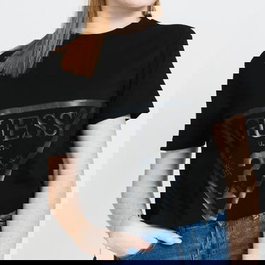 Тениска GUESS Crop Top Triangle Logo Черно | V2RI00K8HM0-JBLK, 2