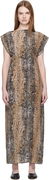 Rema Snakeskin Print Maxi Dress