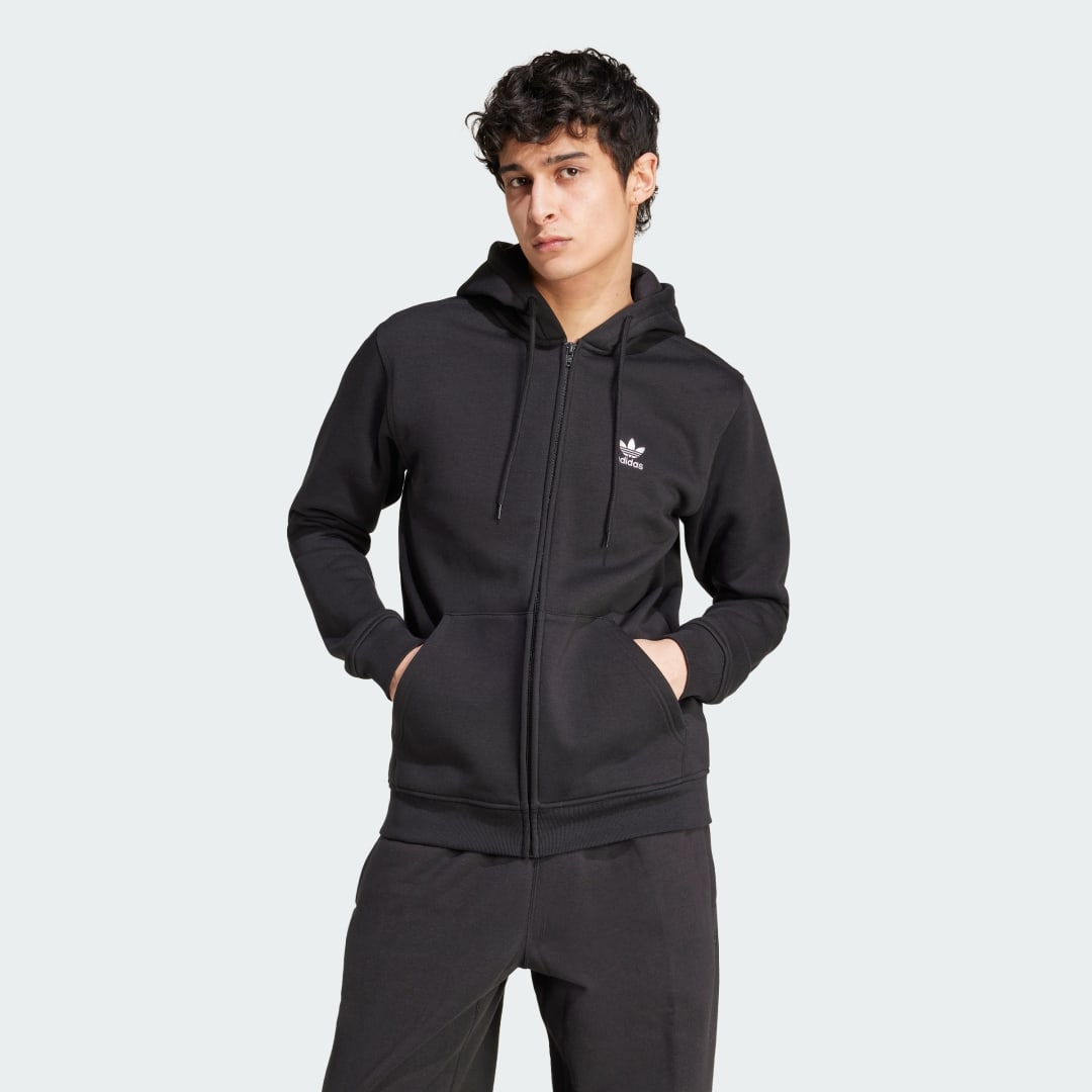 Суитчър adidas Performance Trefoil Essentials Full-Zip Черно | IW5791, 0