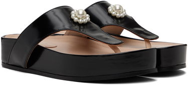 Pокля Simone Rocha Simone Rocha Pearl Thong Platform Sandals Черно | SLD47D 0740, 3