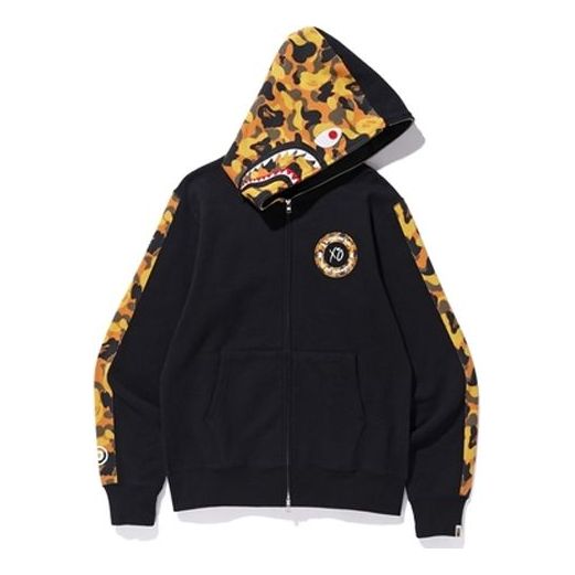Суитчър BAPE BAPE x XO Shark Camo Full Zip Hoodie Черно | 1E70-115-904