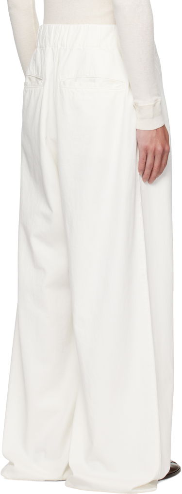 Панталони и дънки Dries Van Noten Dries Van Noten Drawstring Wide-Leg Pants Бяло | 252-020926-2382, 2