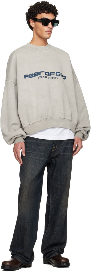 Суитчър Fear of God ESSENTIALS Holiday Heavy Fleece Cropped Relaxed Sweatshirt Бежово | 192HO256891F, 4