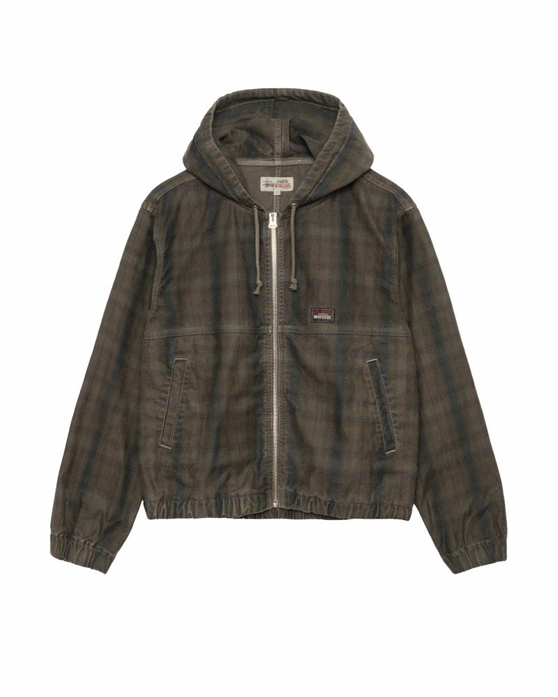 Ветровка Stüssy Plaid Unlined Work Jacket Зелено | 115768