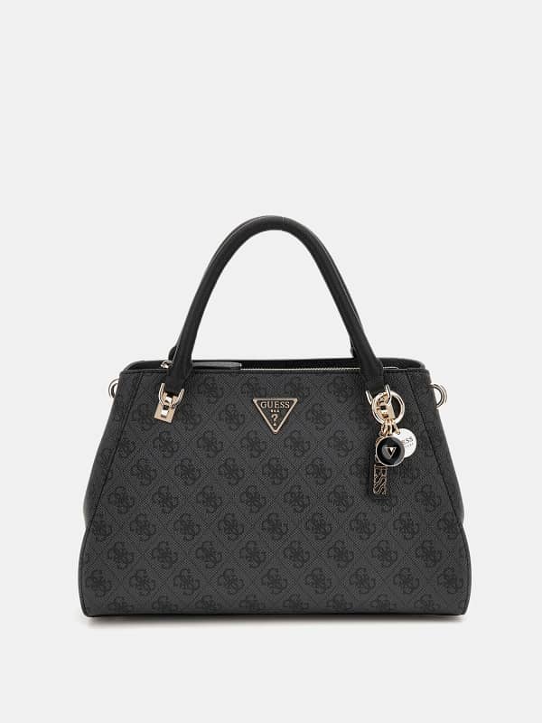 Дамска чанта GUESS 4G Logo Satchel Черно | HWBG7879070, 0