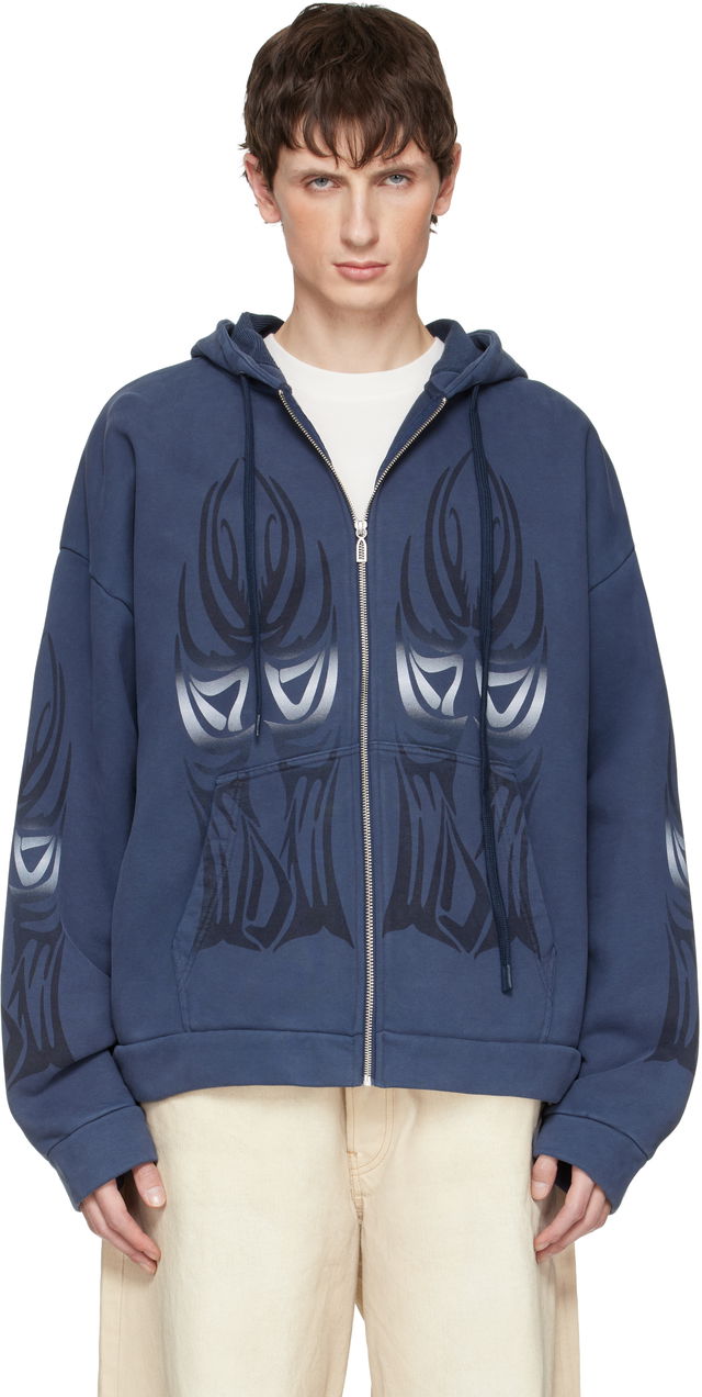 Winged Zip Up Hoodie