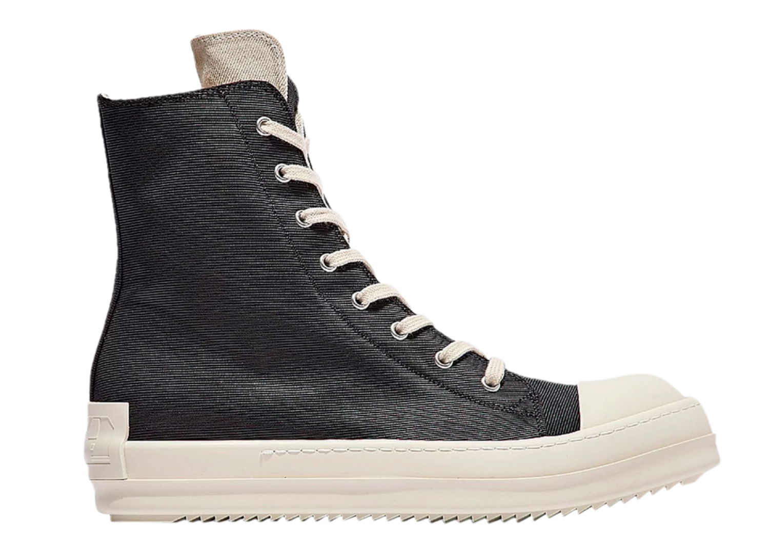 Кецове и обувки Rick Owens Drkshdw Gethsemane Canvas High Black Milk Черно | DU02A3800 FCEH2 911, 0