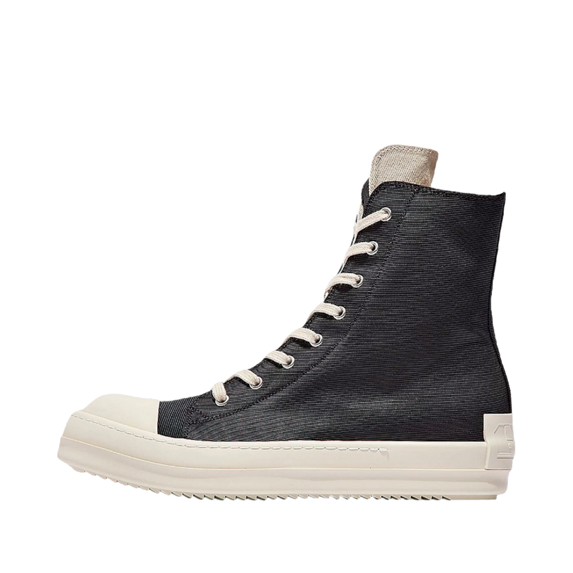 Кецове и обувки Rick Owens Drkshdw Gethsemane Canvas High Black Milk Черно | DU02A3800 FCEH2 911