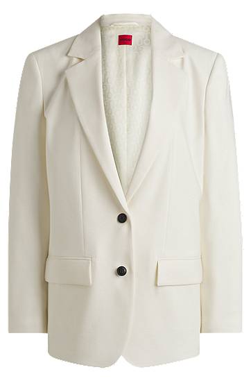 Яке BOSS Oversized Linen Blend Blazer Бяло | 50537590, 0