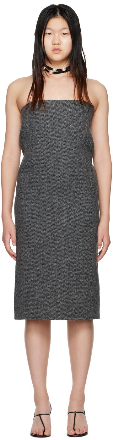 Pокля We11done We11done Women's Strapless Midi Dress Сиво | WD-OP3-22-194-W-GY, 0