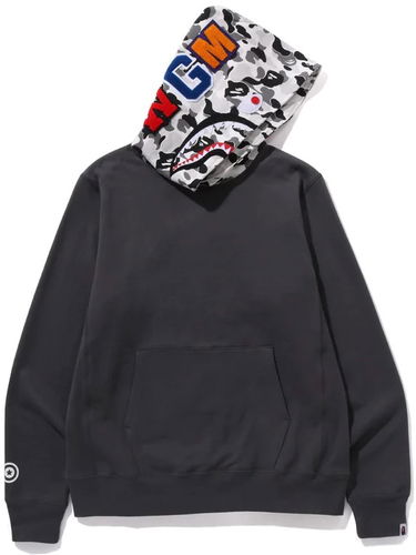 Суитчър BAPE Bape ABC Camo Shark Pullover Hoodie Сиво | 0ZXSWM114006L-CHA, 0