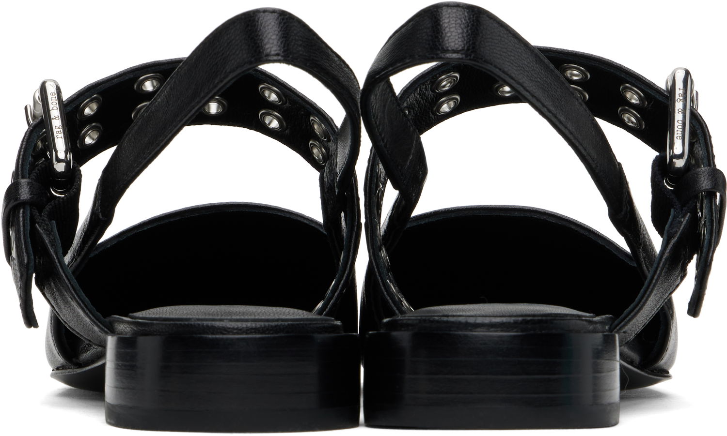Облекло rag & bone Rag & Bone Astra Leather Slingback Slippers Черно | WFF24SF002TB2, 1