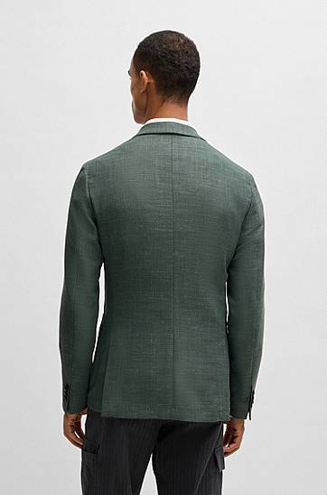 Яке BOSS Slim-Fit Stretch Melange Jacket Зелено | 50521629, 1