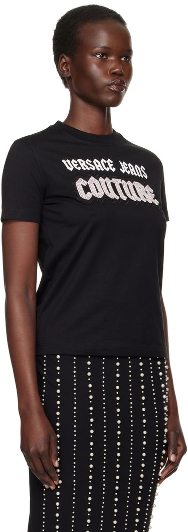 Тениска Versace Gothic Logo T-Shirt Черно | E77HAHC02_ECJ01C, 1