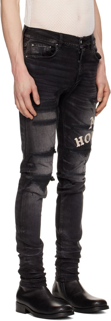 Дънки AMIRI AMIRI 'Hollywood' Repaired Jeans Синьо | AMDNSY1152, 4