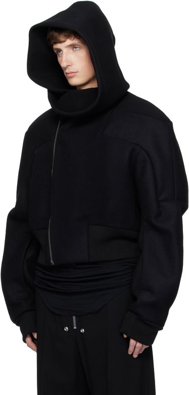 Яке бомбър Rick Owens Rick Owens Concordians Cropped Hooded Flight Bomber Jacket Черно | RU02E1761 WSF, 3