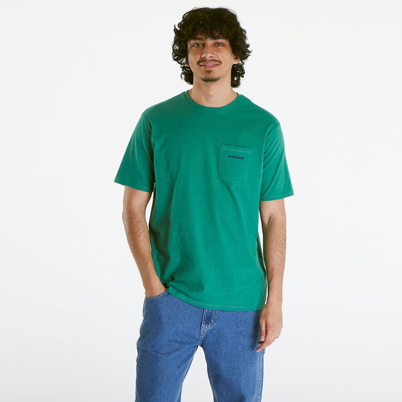 Тениска Patagonia Boardshort Logo Pocket Responsibili-Tee Gather Green Зелено | 37655 GTRN