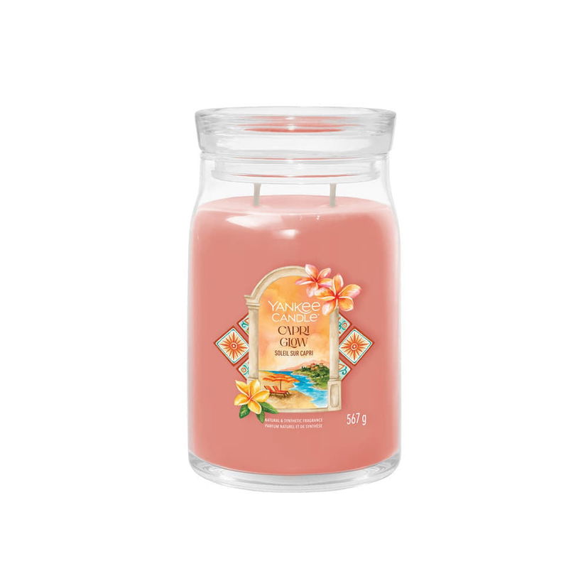 Свещи Yankee Candle Capri Glow Signature Large Jar 2 Wicks 567g Розово | 43116