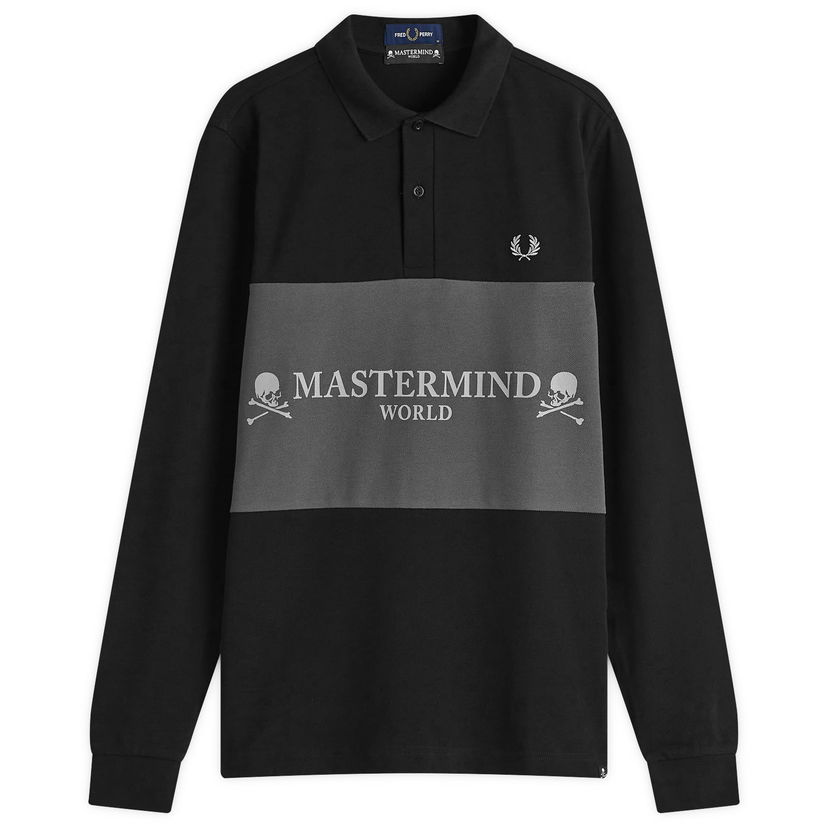 Поло тениска Fred Perry Long Sleeve Polo Shirt Черно | SM8175-BLK