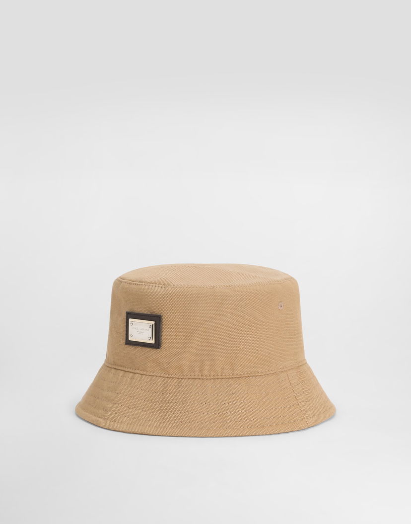 Шапка Dolce & Gabbana Dolce & Gabbana Canvas Bucket Hat With Branded Tag Бежово | LB5H55G7O3AM0453