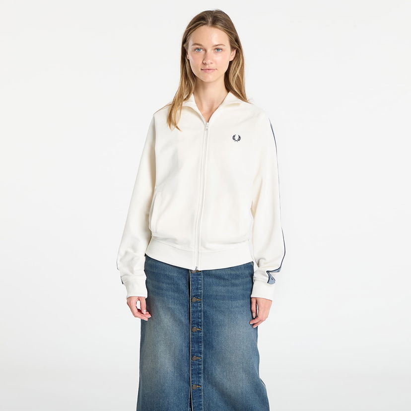 Яке Fred Perry Fred Perry Contrast Tape Track Jacket Бяло | J5557 729