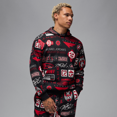 Суитчър Jordan Jordan Essentials Print Fleece Hoodie Черно | HM7254-010, 0