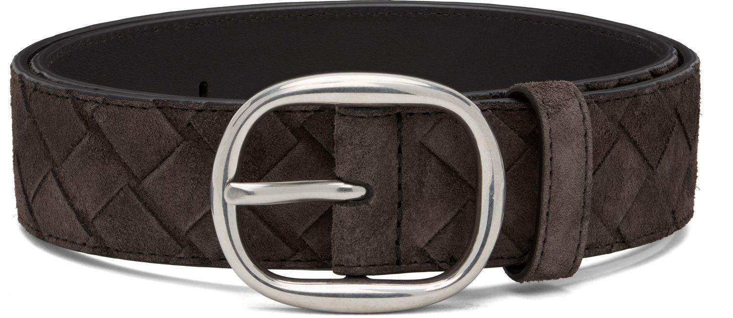 Колани Bottega Veneta Bottega Veneta Intrecciato Suede Belt Кафяво | 837520V1QE12145, 0