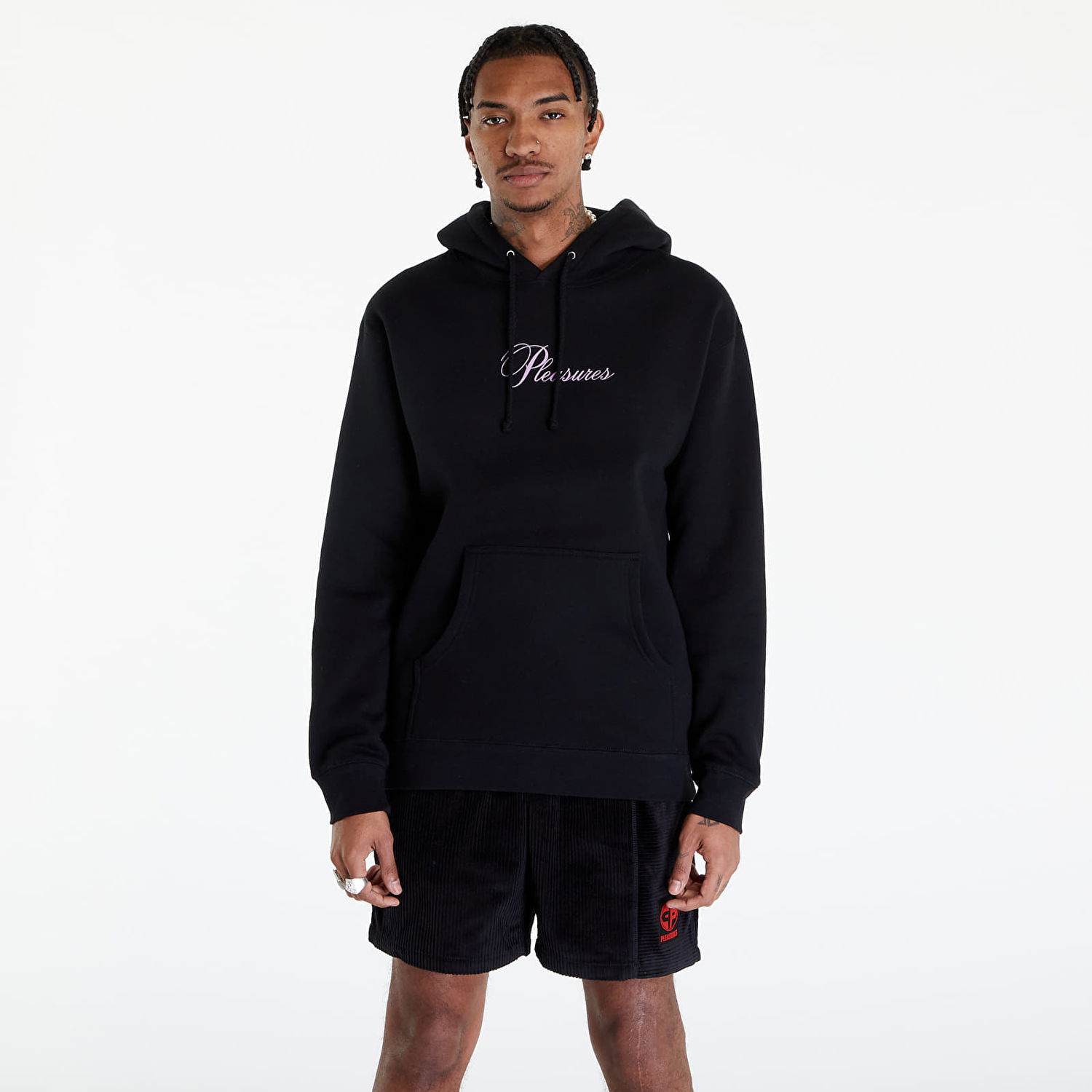 Суитчър Pleasures Stack Hoodie Черно | P24SP055 BLACK, 0