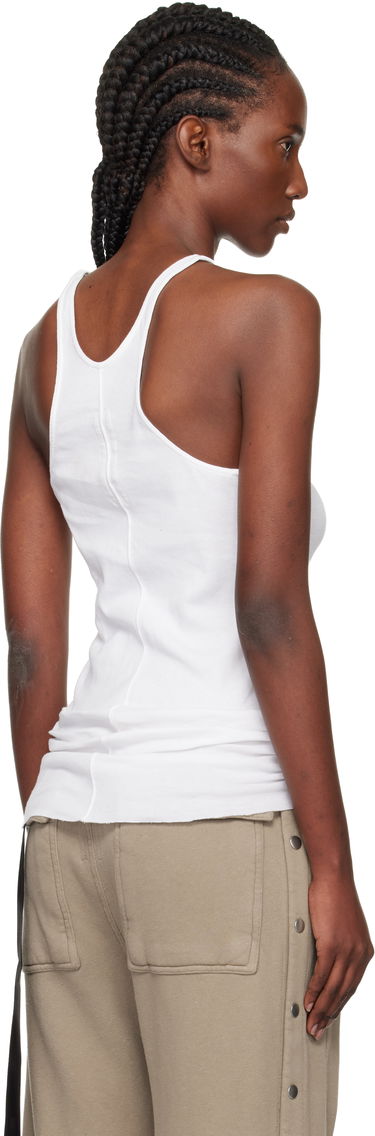 Потник Rick Owens Rick Owens DRKSHDW Concordians Ribbed Racer Back Tank Top Бяло | DS02E7119 RN, 2